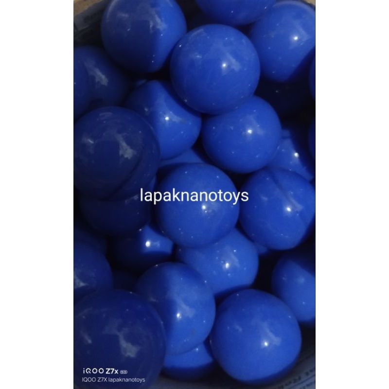 50 Pcs Gundu Kelereng Marmer Keramik Biru