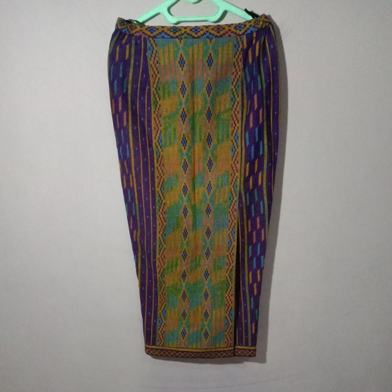 rok panjang warna ungu & hitam