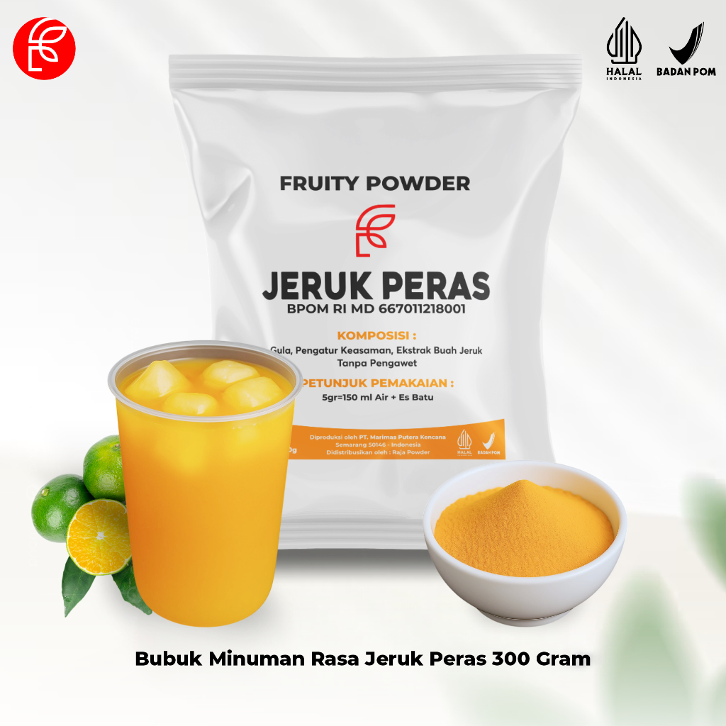 

Powder Minuman Kekinian Rasa Jeruk Peras | Serbuk Minuman Rasa | Minuman Sachet Kemasan 300 Gram