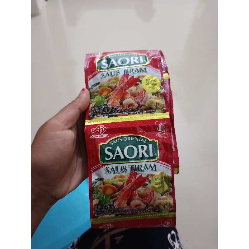 

saori saus tiram kemasan 23ml 1 renteng isi 10pcs