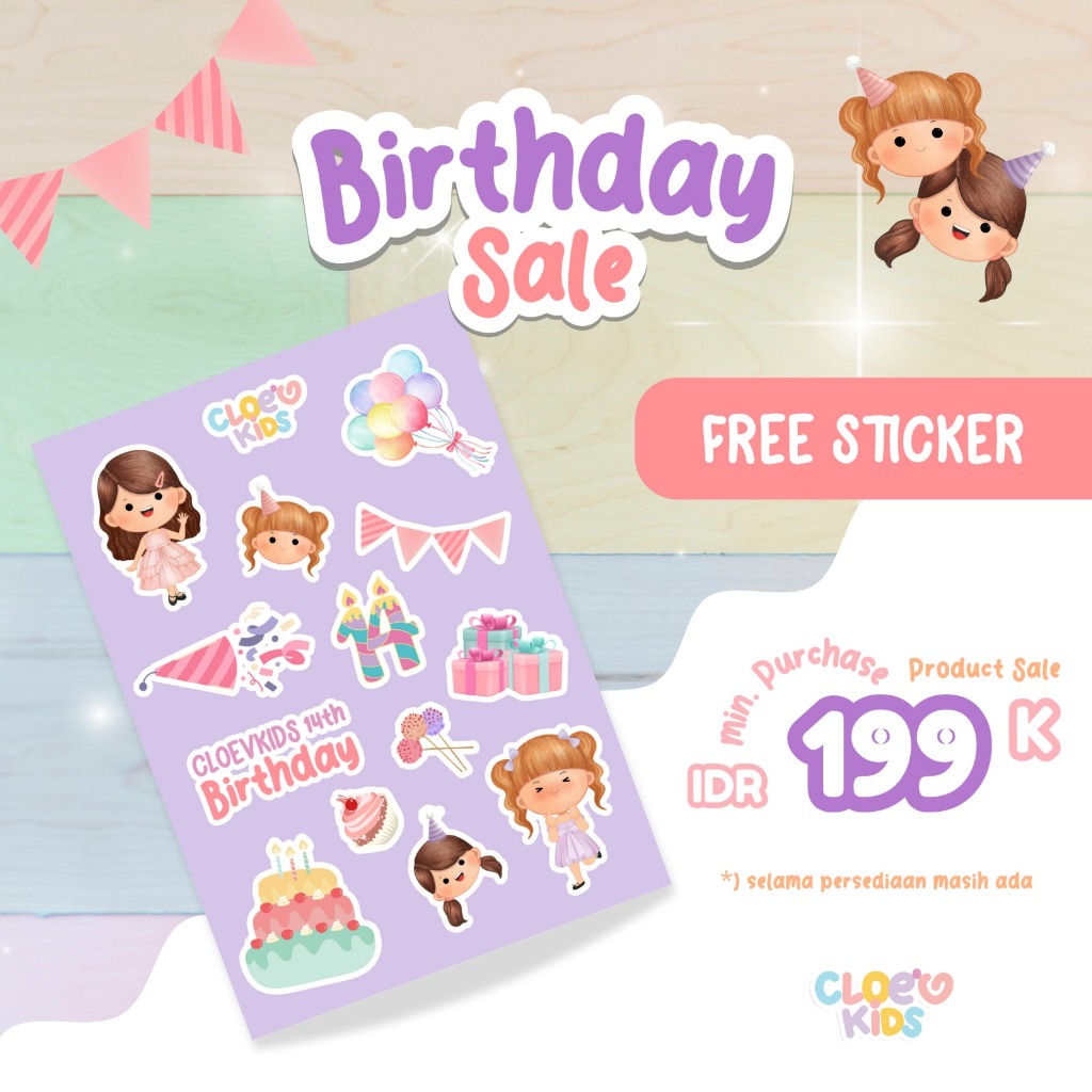 

CLOEVKIDS - BIRTHDAY SALE FREE GIFT Cute Sticker