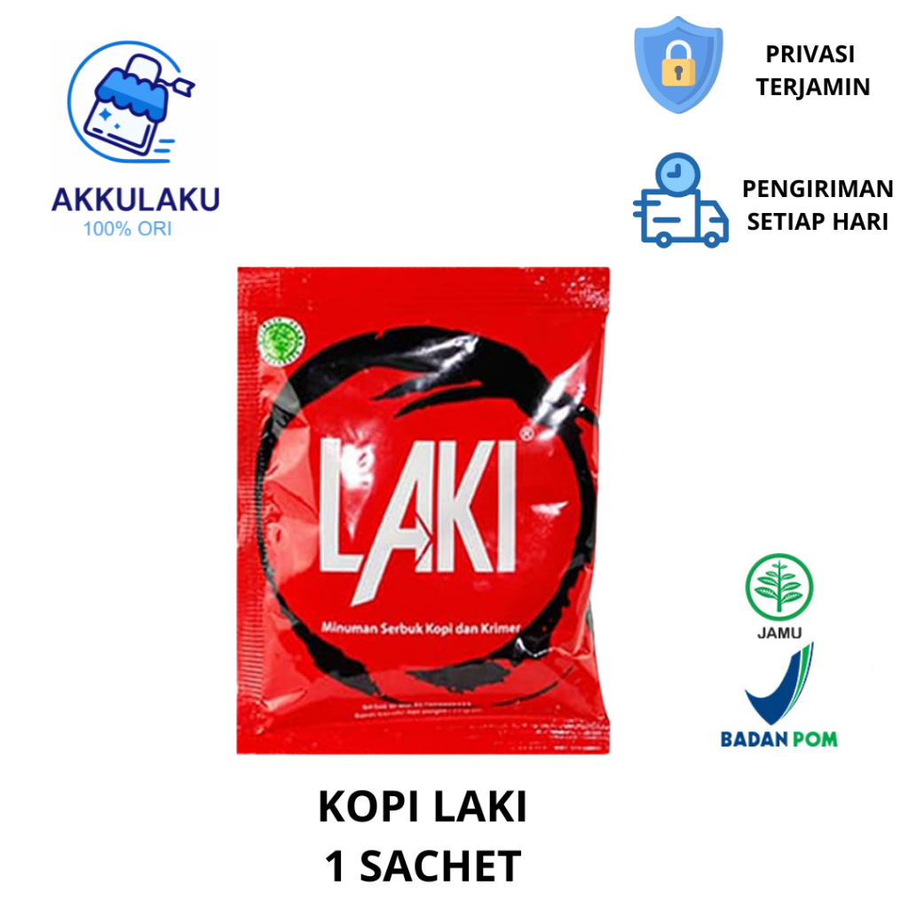 Coffee Laki Kopi Reguler 1 Sachet Original BPOM - Laki Coffee BPOM Terbaru