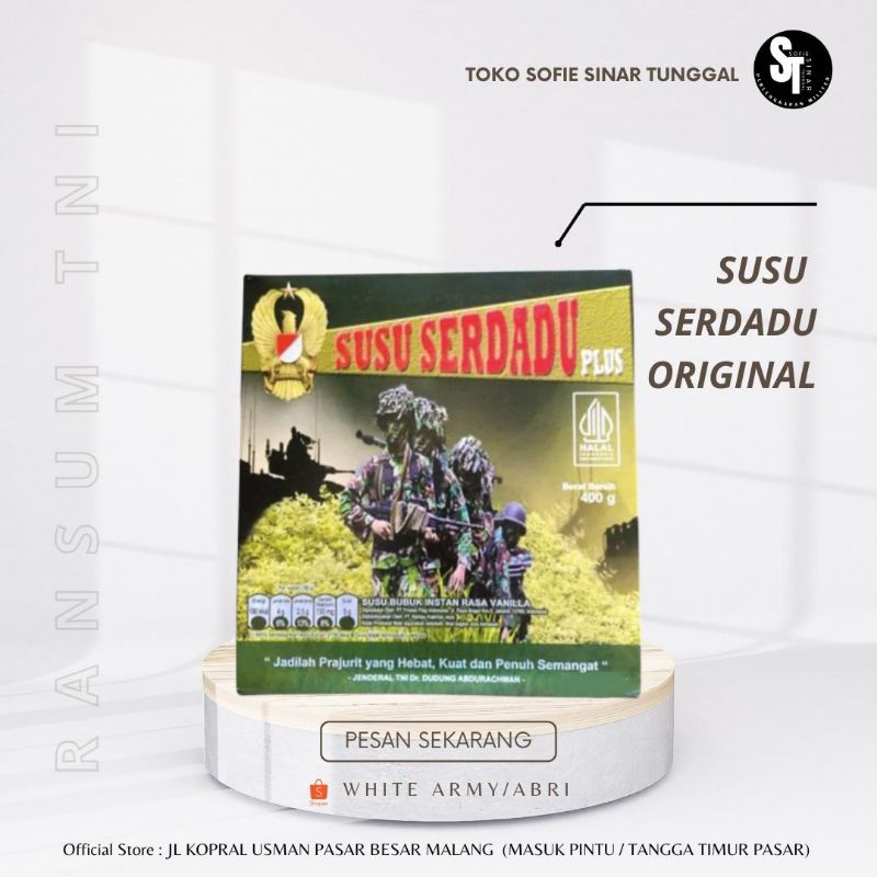 

RANSUM/SUSU BUBUK SERDADU/SUSU BUBUK INSTAN/SUSU JATAH TNI/EXP TAHUN DEPAN