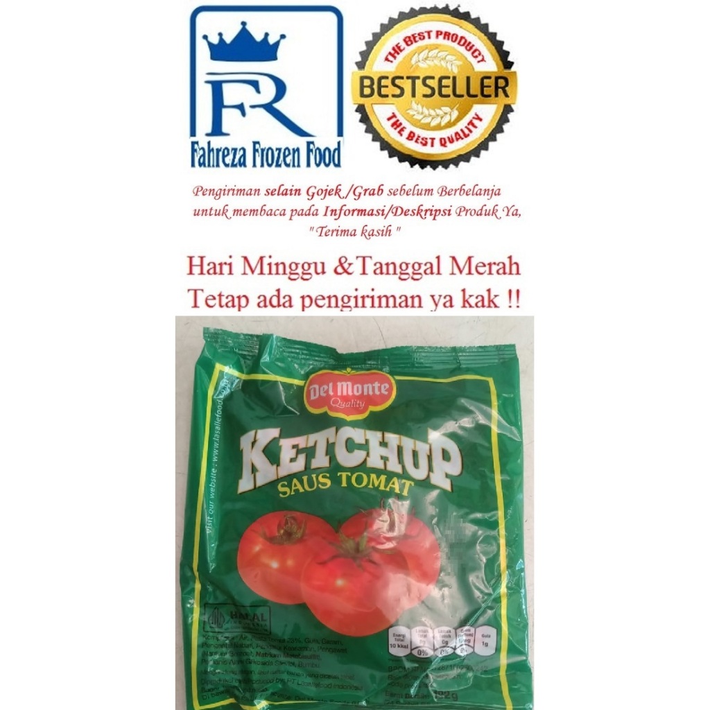 

Delmonte Saus Tomat Sachet 9 Gram Isi 24 Pcs Harga Hemat