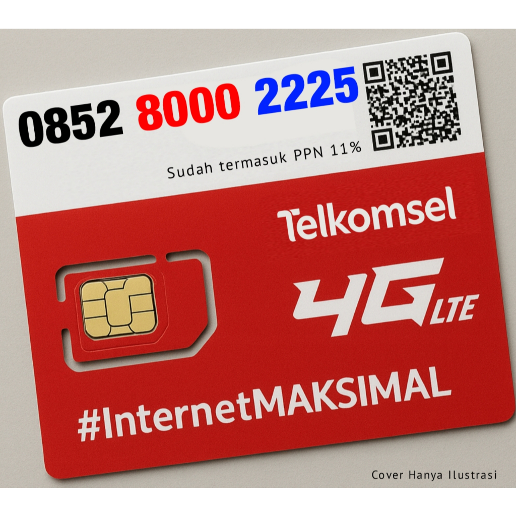 Kartu Perdana Nomor Cantik Telkomsel - 0852 8000 2225