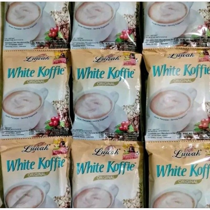 

3 Renteng / 30 Sachet Luwak White Coffee Original Kopi Robusta
