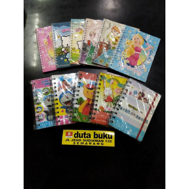 

Buku Binder Notebook Spiral A6 Kiky Diary Catatan Motif Lucu