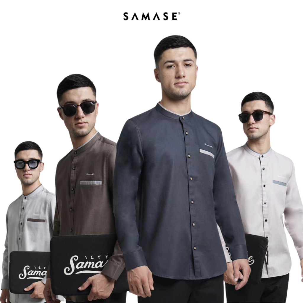 Kemeja Pria Lengan Panjang Casual Samase Kemko Casual R095P