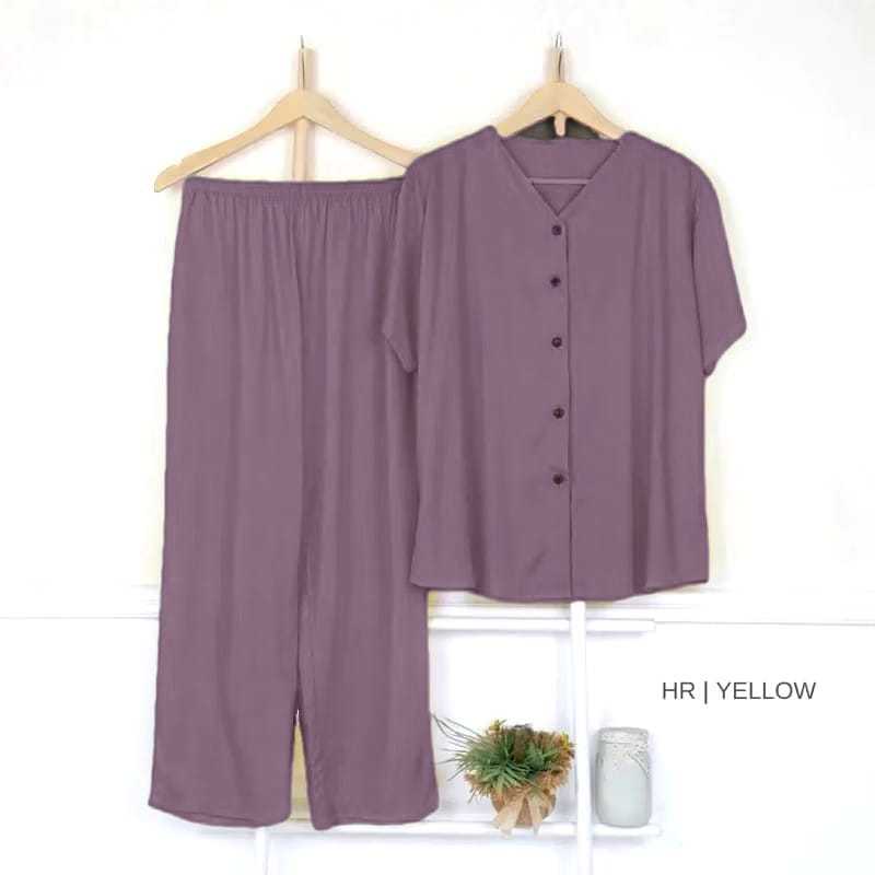 SETELAN PIYAMA WANITA KATUN RAYON CELANA PANJANG