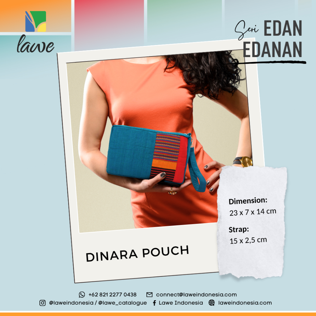 Dinara Pouch LAWE Dompet Wanita Pouch Serbaguna Pouch Lurik Pouch Besar Clutch