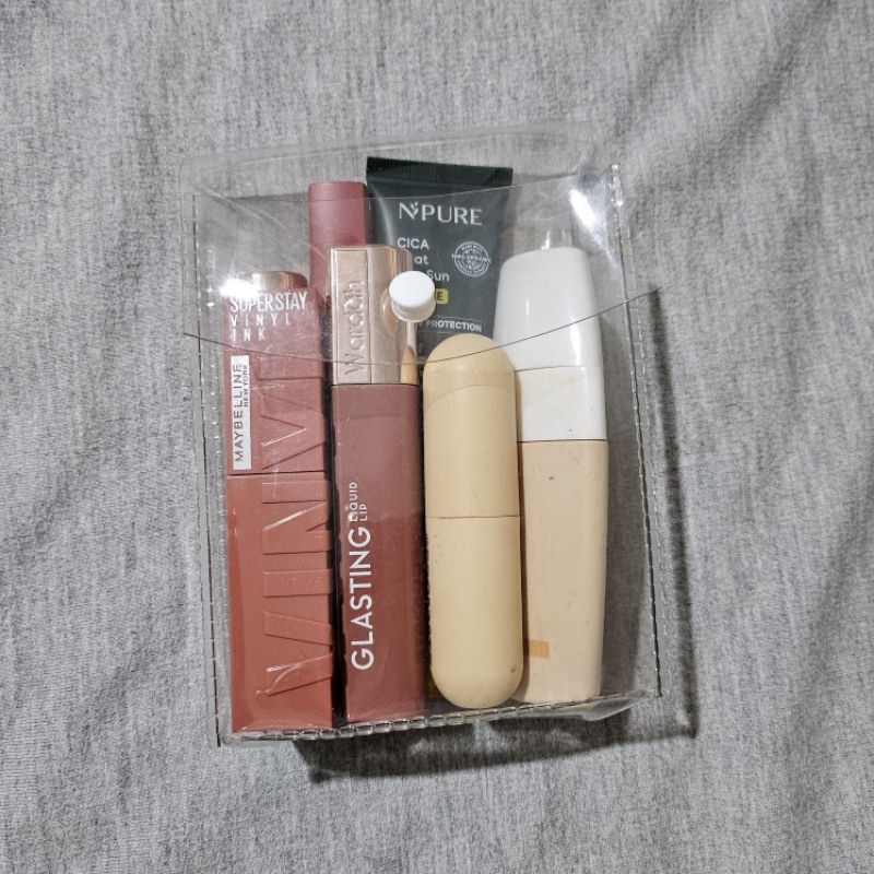 (CLEARANCE SALE) Pouch Mika Kosmetik /  Kotak kosmetik / Pouch Transparan