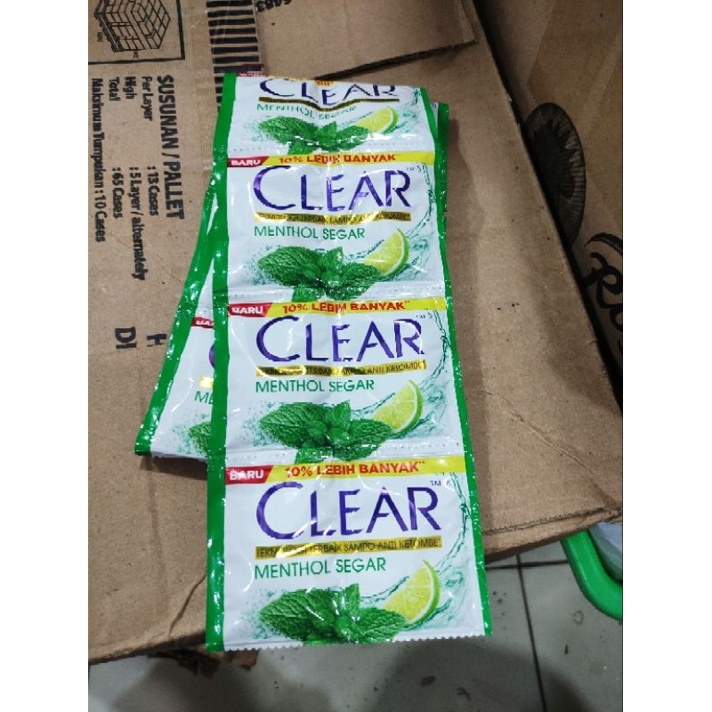 Sampo Clear Menthol Shampo 1 Renteng Renceng Isi 24 Sachet