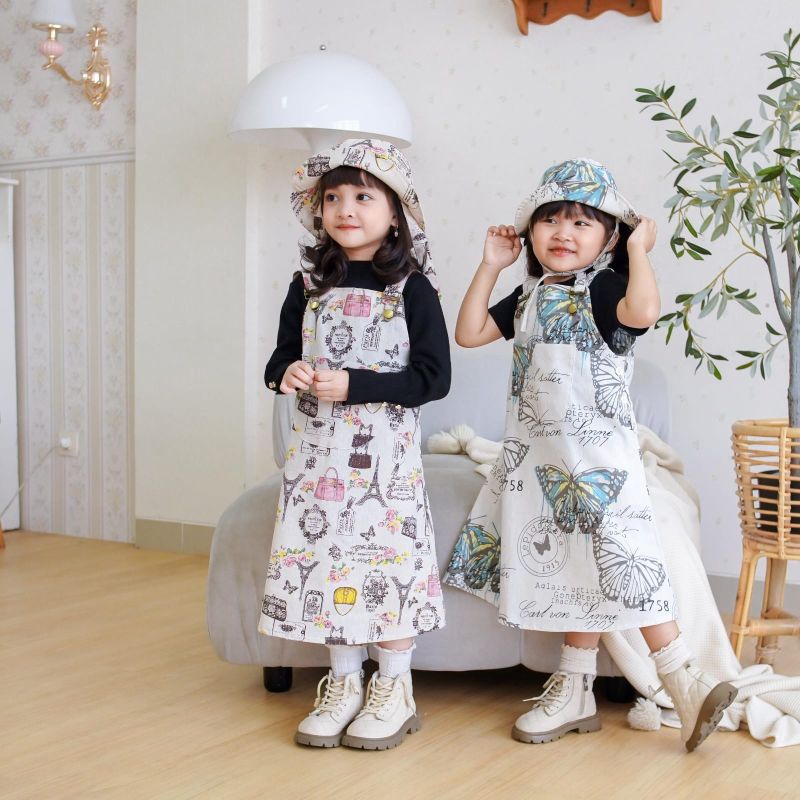 Overall Rok Anak Perempuan Free Topi Bucket 1-10th Overall Uniqlo Vintage Overall Tunik Anak Overall