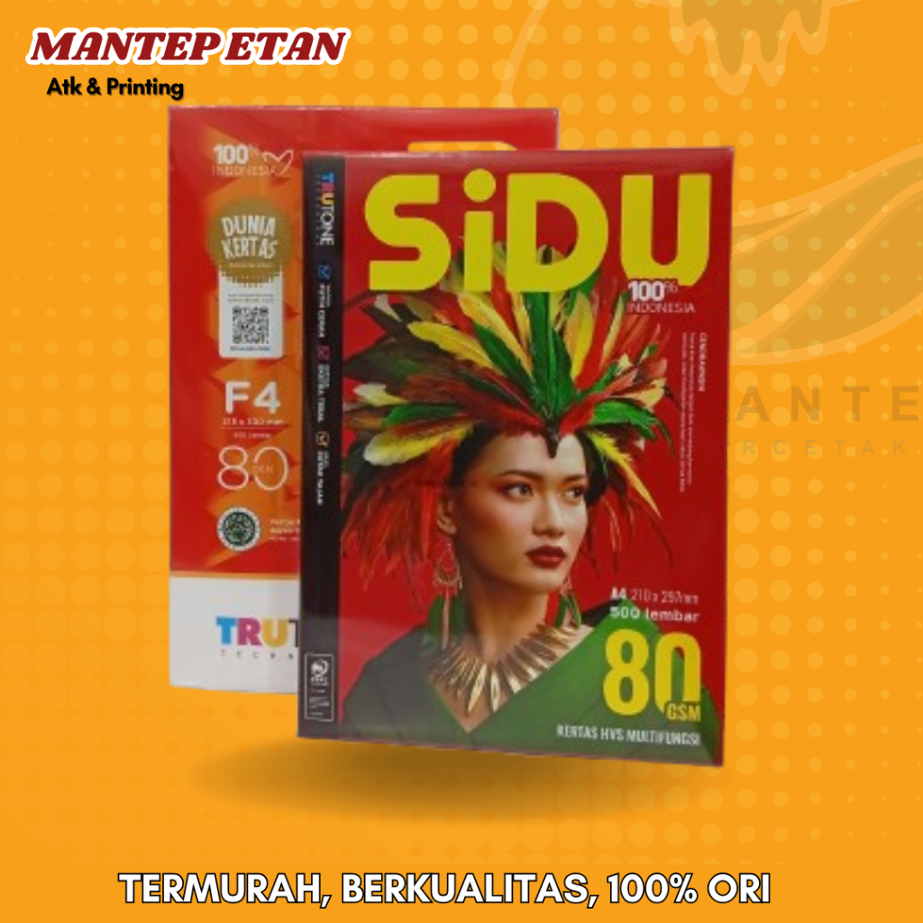 Kertas HVS Sidu 80gsm A4 F4