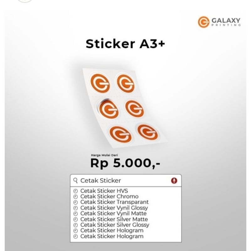 

CETAK STICKER CUSTOM A3+ (SUDAH TERMASUK CUTTING)