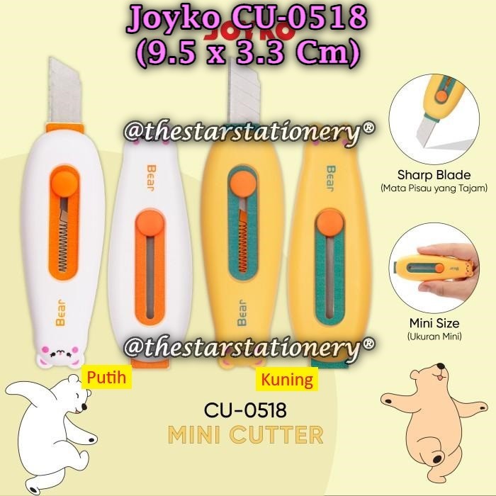 

(1 Biji) Mini Cutter JOYKO CU-0518 BISA PILIH MOTIF / Mini Cutter Pemotong Joyko CU-0518 (1 Biji)