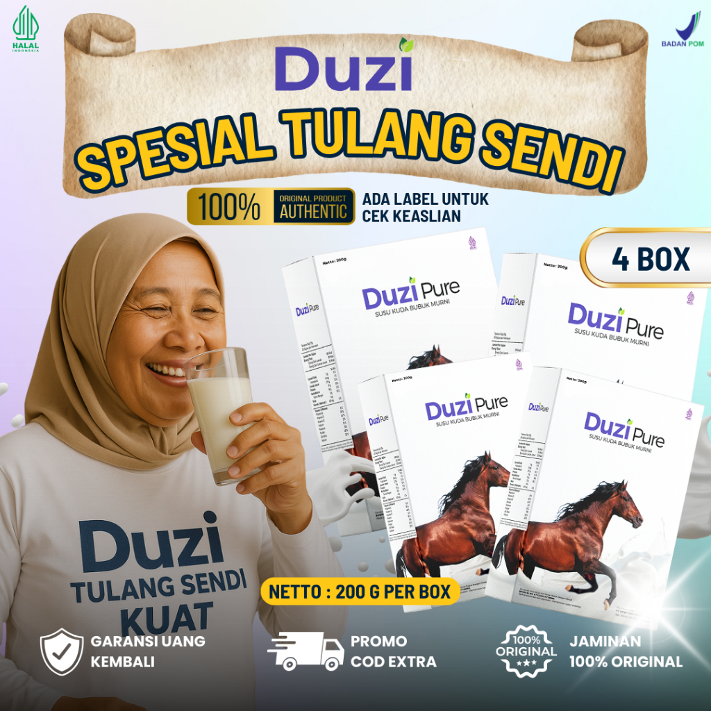 

[BELI 4 DUS - COD] Duzi Pure Susu Kuda Liar Original Asli Lombok Bantu Atasi Nyeri Sendi Asam Urat