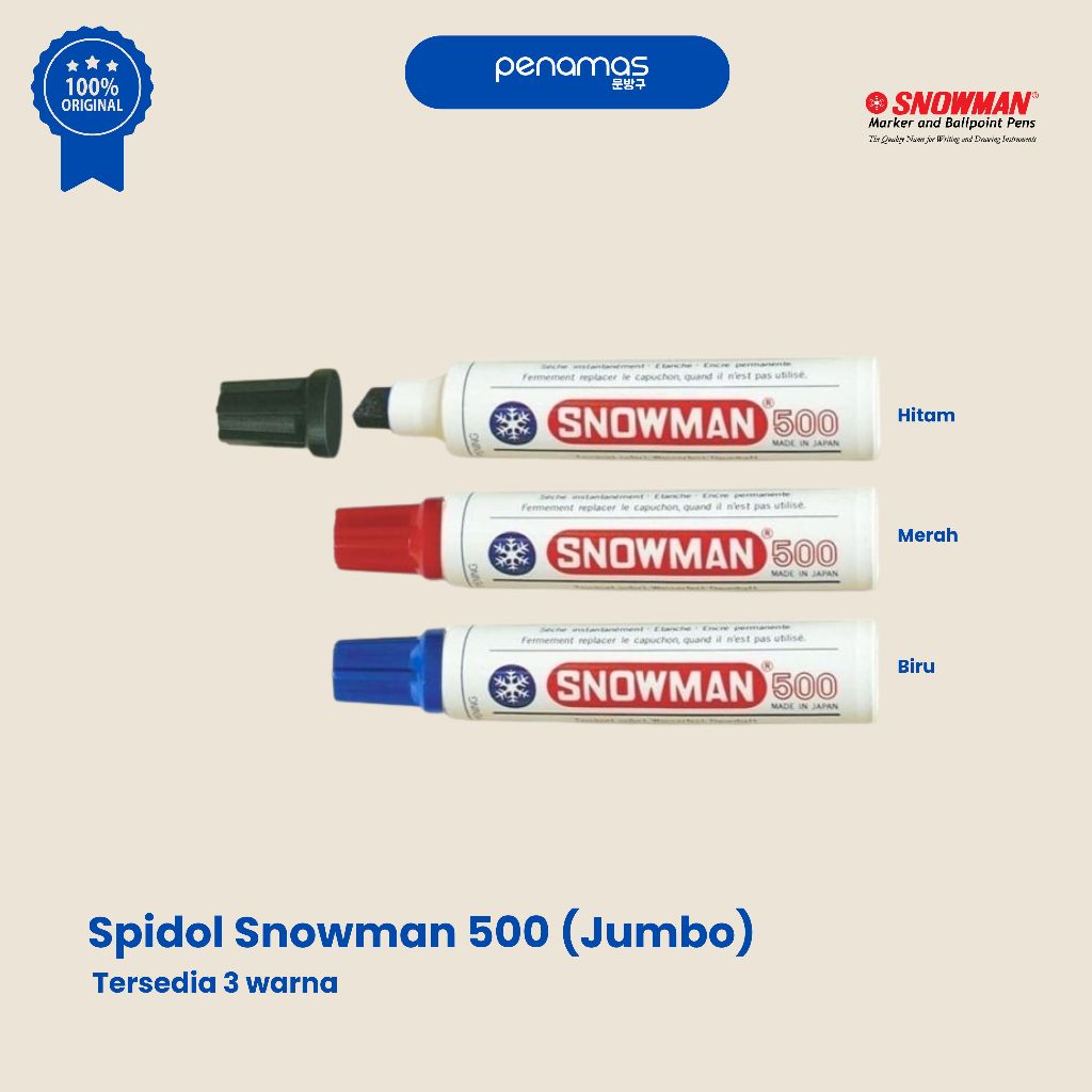 

SPIDOL JUMBO SNOWMAN PERMANENT 500 / PCS