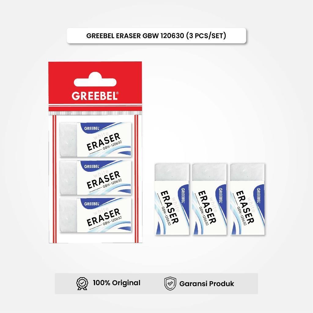 

GREEBEL Eraser Stip Hapusan GBW-120630 (3PCS/SET) Penghapus Pensil