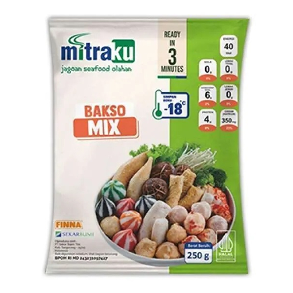 

MITRAKU Bakso Mix Seafood 250 Gram
