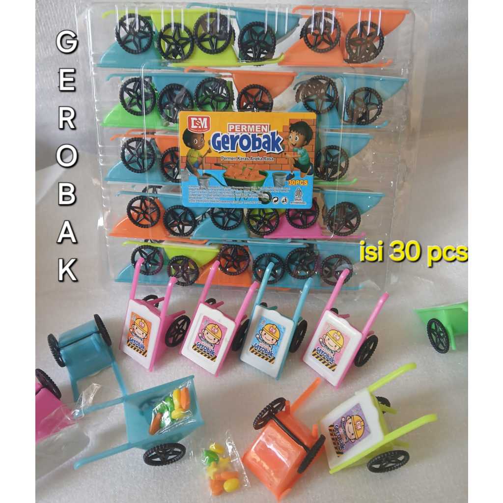 

permen GEROBAK isi 30 pcs per box