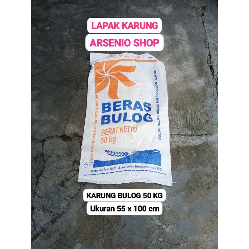 Karung plastik bekas beras bulog 50kg tebal