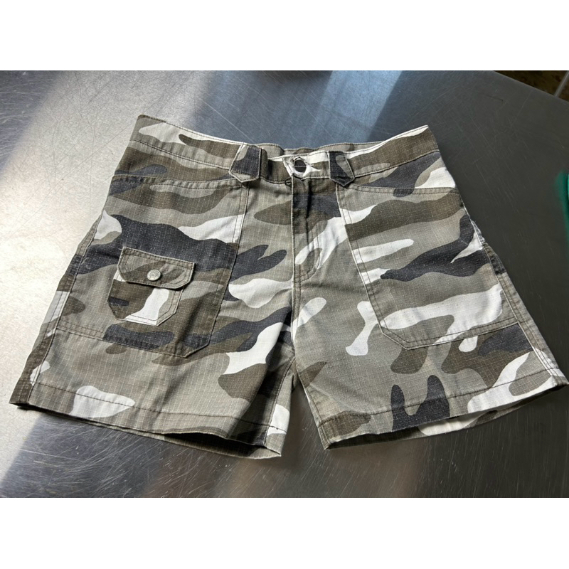 Celana pendek short jeans wanita army loreng abu putih murah PRELOVED