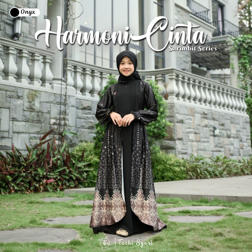 Tachi Syari Melodi Dress Gamis Anak Model Syari Motif Bahan Adem Stylish