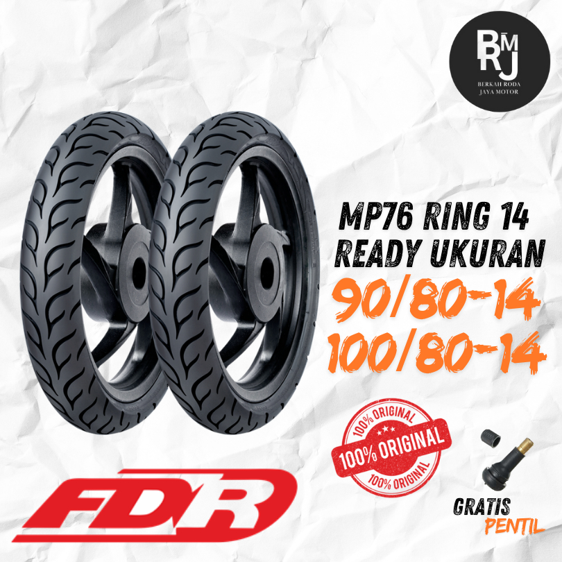 BAN MOTOR MATIC FDR RING 14 SPORT MP76 SOFT COMPOUND VARIO MIO GENIO BEAT TUBLES DEPAN BELAKANG SEPA
