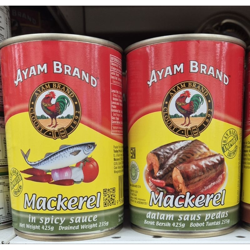 

Mackerel Dalam Saus Pedas AYAM BRAND Mackerel In Spicy Sauce 425g - HK.