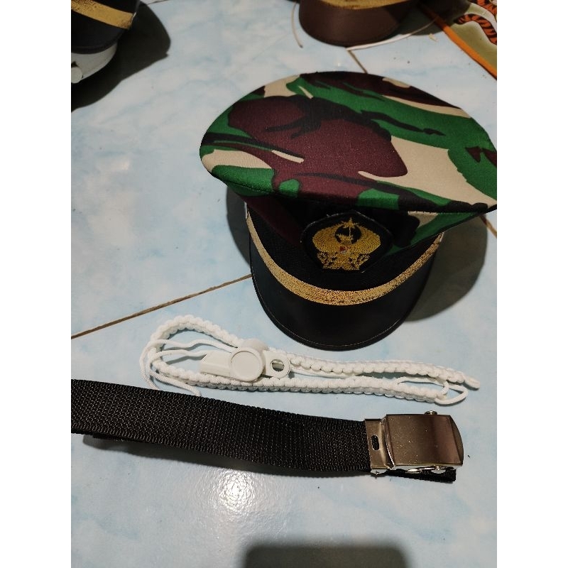Topi TNI AD anak lengkap