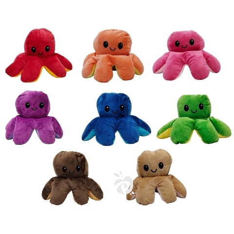 Boneka Gurita Octopus Ubur Ubur Smile Bolak Balik 2 warna 30cm BK17