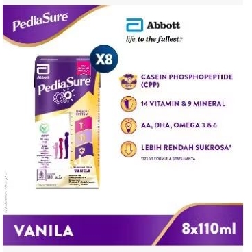 

PEDIASURE GO UHT 8x110ml VANILA