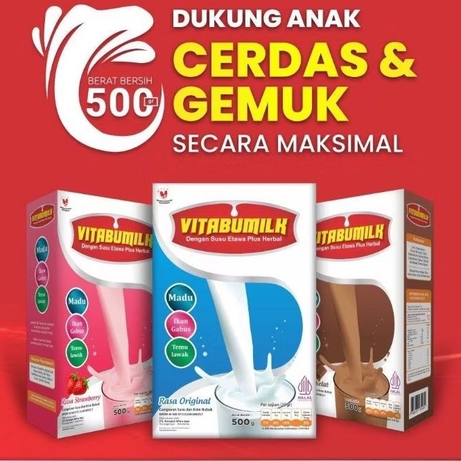 VITABUMILK SUSU KAMBING ETAWA PENCERDAS ANAK ||Susu kambing penggemuk & pencerdas anak