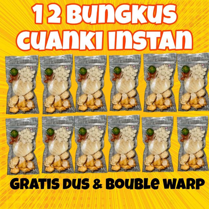 

12 PCS CUANKI INSTAN EKONOMIS CUANKI PAKET HEMAT KUMPLIT 12 BUNGKUS CUANKI