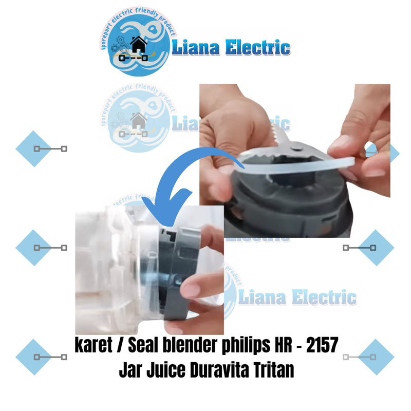 Karet Blender Jar Juice PHILIPS HR 2157 Duravita Tritan 2L / Seal Blender Jus Gelas Tinggi Philips