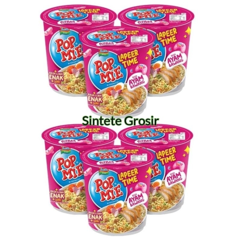 

Paket 6 Pcs - Pop Mie Lapeer Time Mi Instan Cup Rasa Ayam Bawang 75 gram