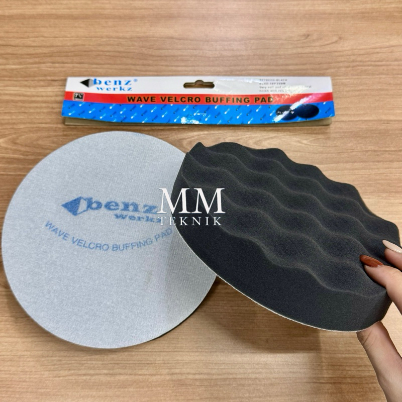 2 PCS Busa Polish 7 Inch Benz Busa Poles Mobil Wave Velcro Buffing Pad