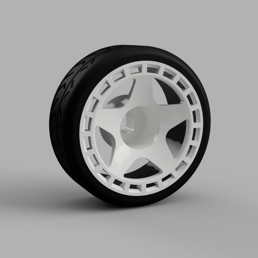 Velg Fifteen52 Turbomac wheel untuk K989 K969 Mini Z Xmods dll bahan RESIN 3D Print, detil. Rims unt