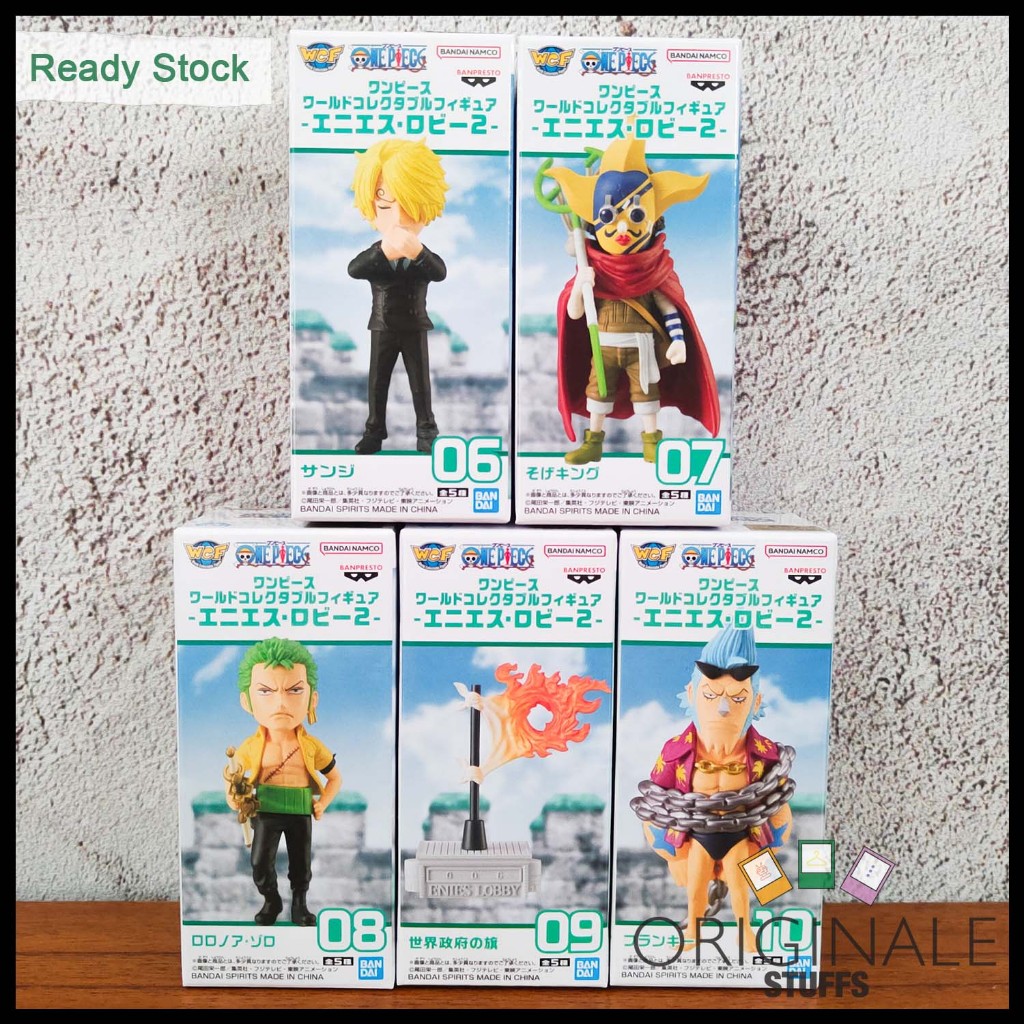 WCF One Piece Enies Lobby 2 Figure Japver Original (Zoro Sogeking Sanji Franky Flag)