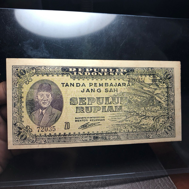 Uang Kuno 10 Rupiah ORI 1947 Atau 1945