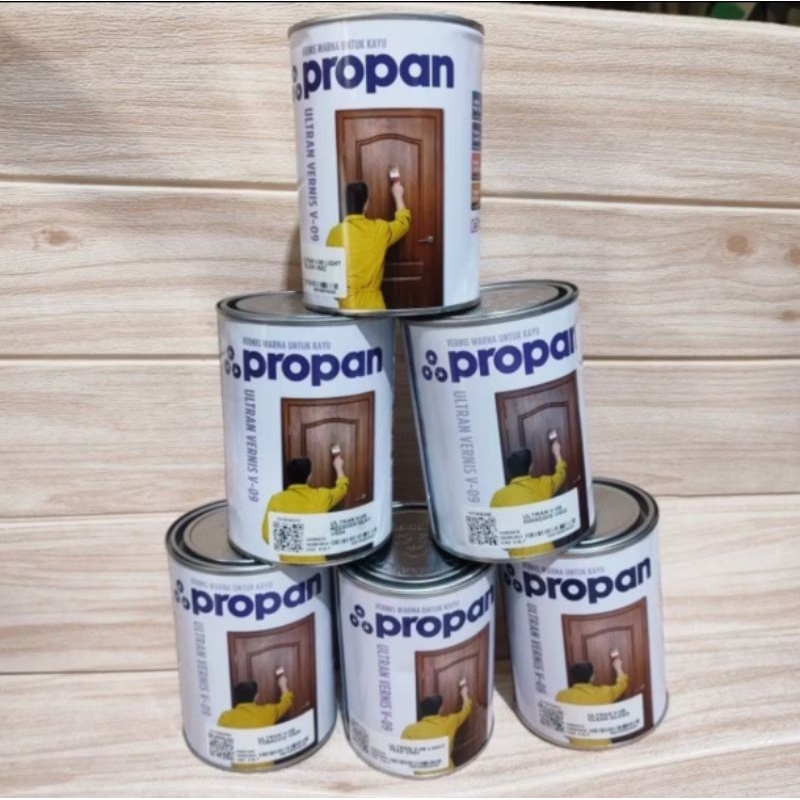 Cat Kayu Pintu Dan Jendela Mengkilap Propan Ultran V09 Clear Coat Gloss Cat Kayu Natural 800ml Verni