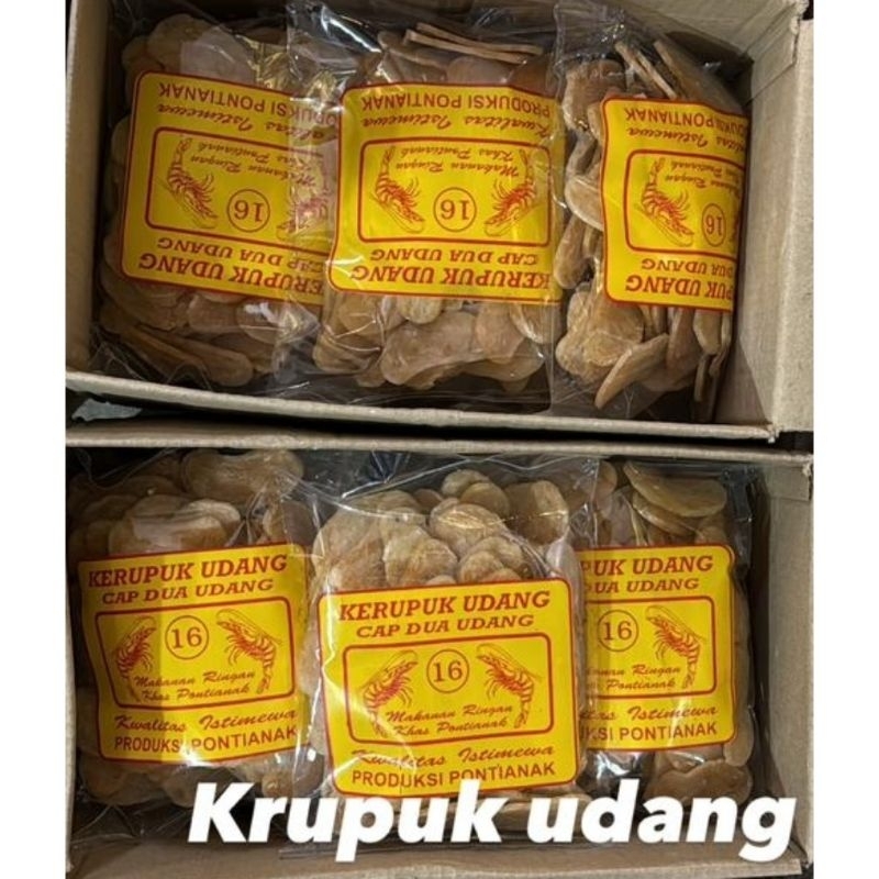 

Kerupuk Udang Cap Dua Udang / Prawn Crackers / Kerupuk Udang Pontianak / Kerupuk Udang 16 / Oleh Oleh Khas Pontianak / Oleh Oleh Khas Kalimantan Barat