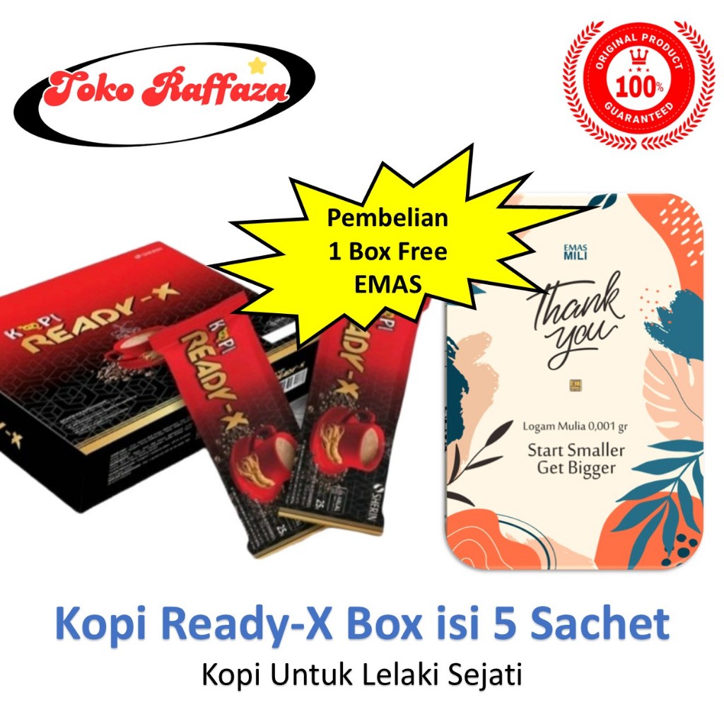 

Kopi Ready-X Romantis Plus Gojiberry Box isi 5 Sachet