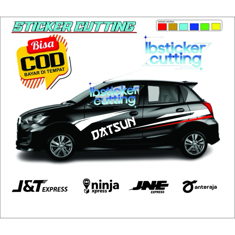 STICKER STIKER MOBIL DATSUN GO PLUS PANCA 3 BARIS STICKER LIST STRIPE MOBIL DATSUN GO TIGA BARIS
