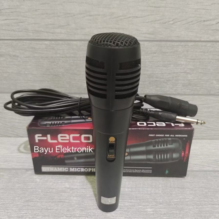 Microphone Kabel Fleco F-317 Mic Murah Berkualitas Mikrofon Suara Bass - Mic Dynamic Microphone Prof