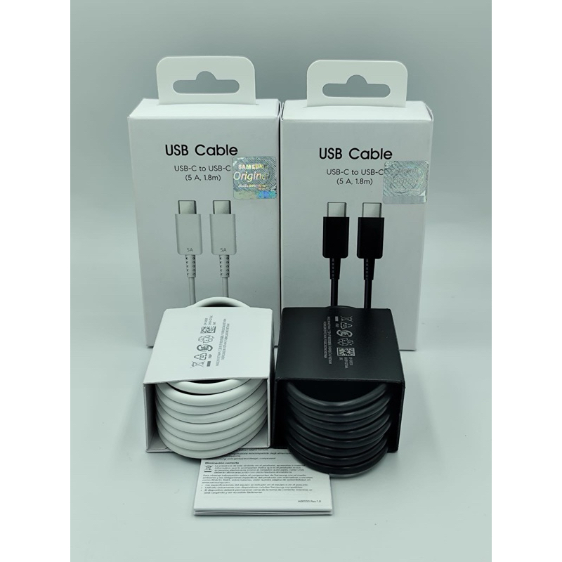 Kabel Data Samsung Usb C To Usb C 5A 1,8 Meter