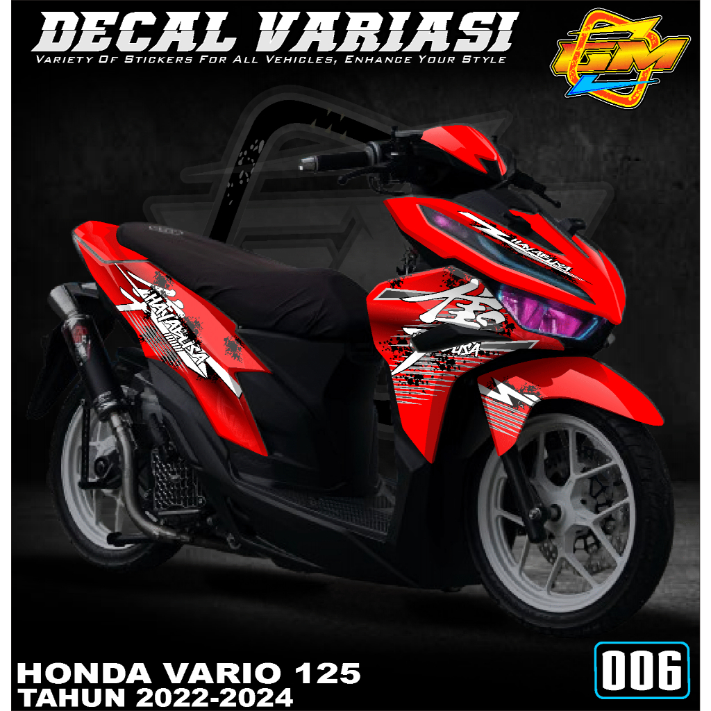 COD Decal Vario 125 New Fullbody 2023 Simple Decal stiker Vario 125 LED/stiker Vario 125 New full bo