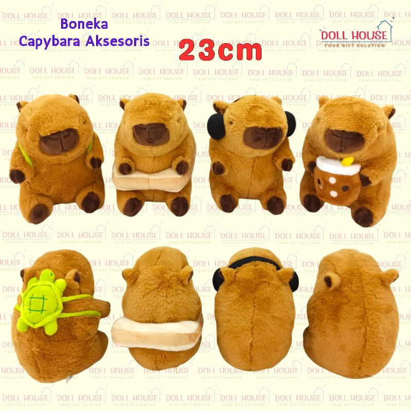 Boneka Viral Capybara / Boneka Capybara / Boneka Capy Bara Lucu / Boneka Capybara Roti / Boneka Capy