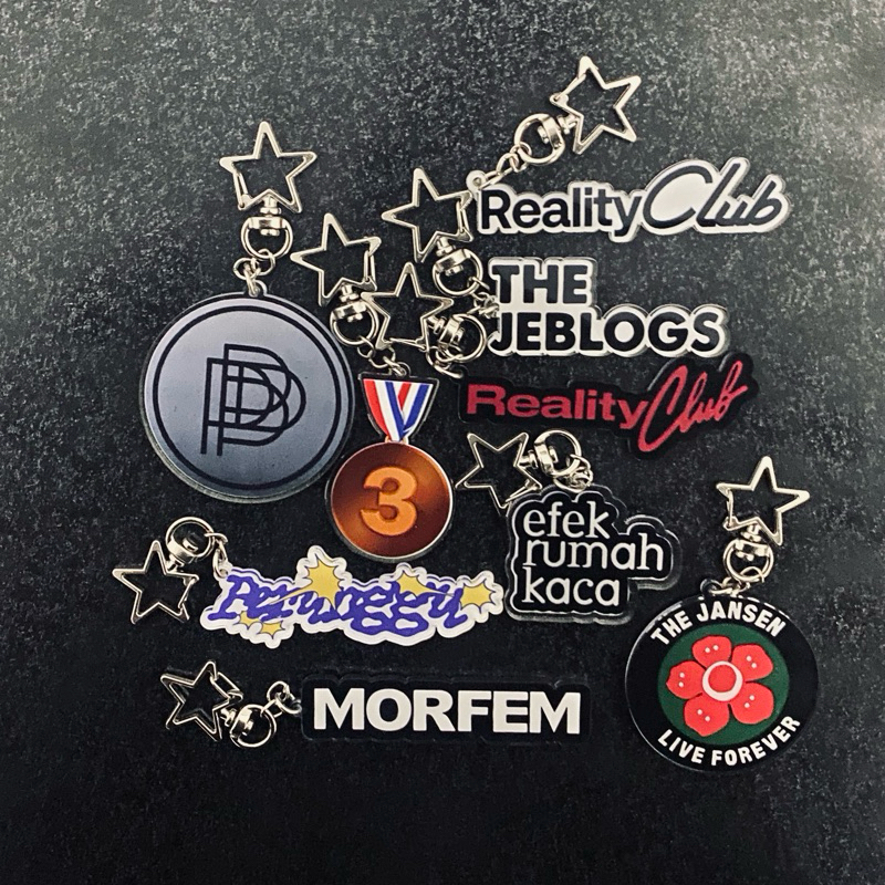 [2sisi] KEYCHAIN BAND MORFEM THE JANSEN EFEK RUMAH KACA REALITY CLUB THE JEBLOGS